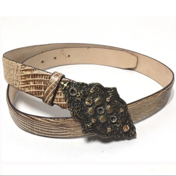 Sandy Duftler Designs Leather Boho Belt Size Large - Picture 1 of 8